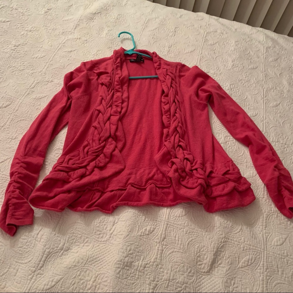 Inc International Concepts XS Ruffle Cardigan